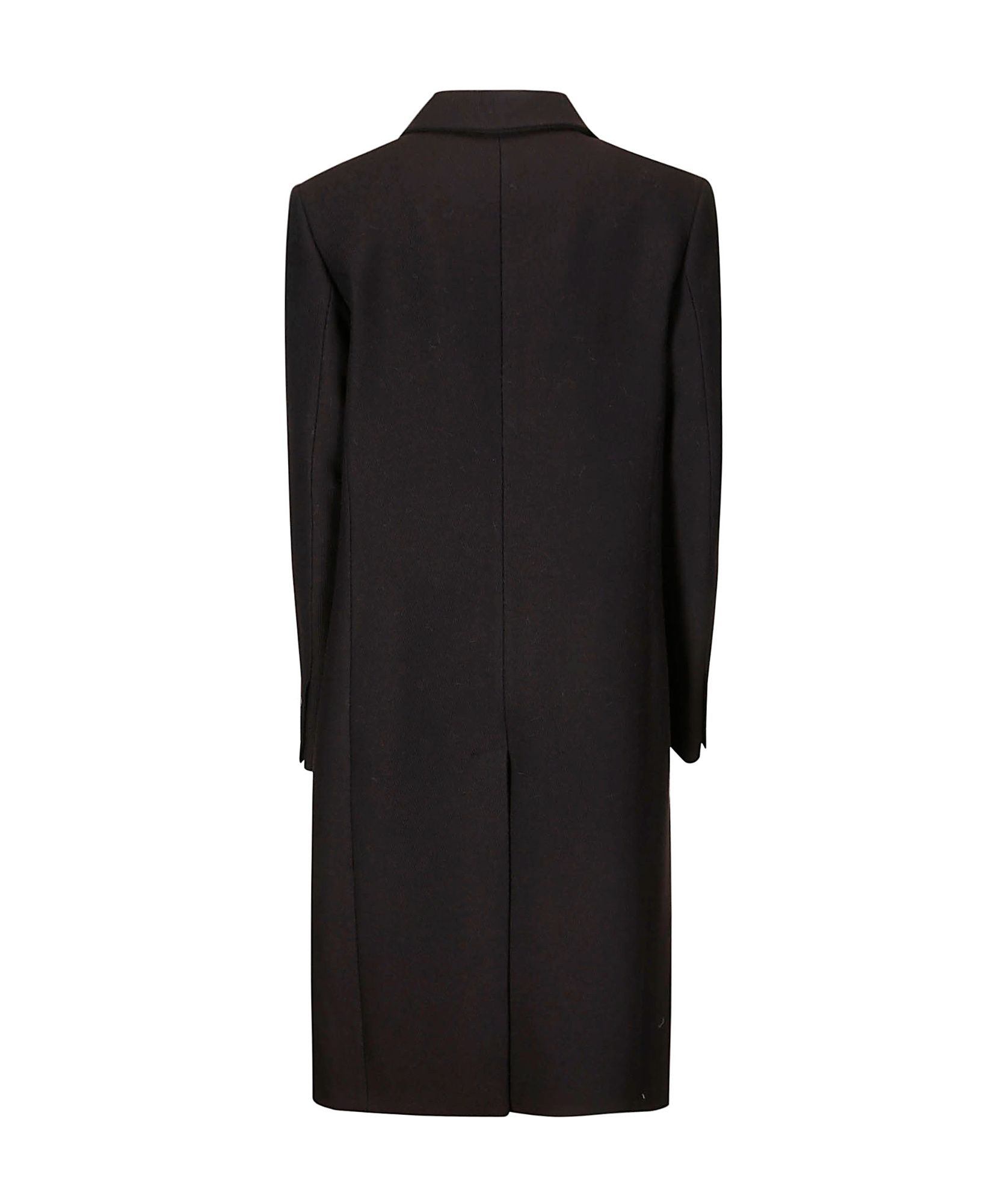 Low Classic Wool Twill Single Mac Coat In Black