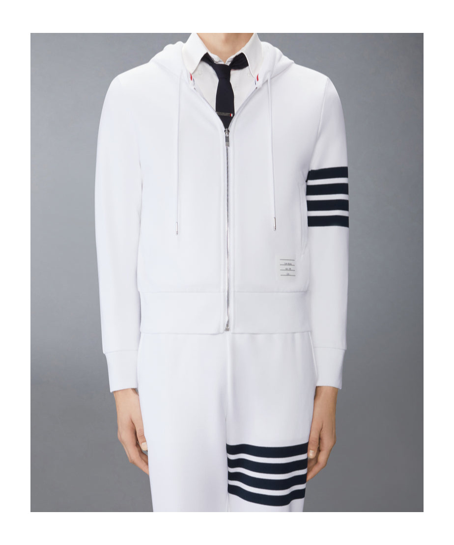 Thom Browne 4-bar Stripe Zipped Hoodie