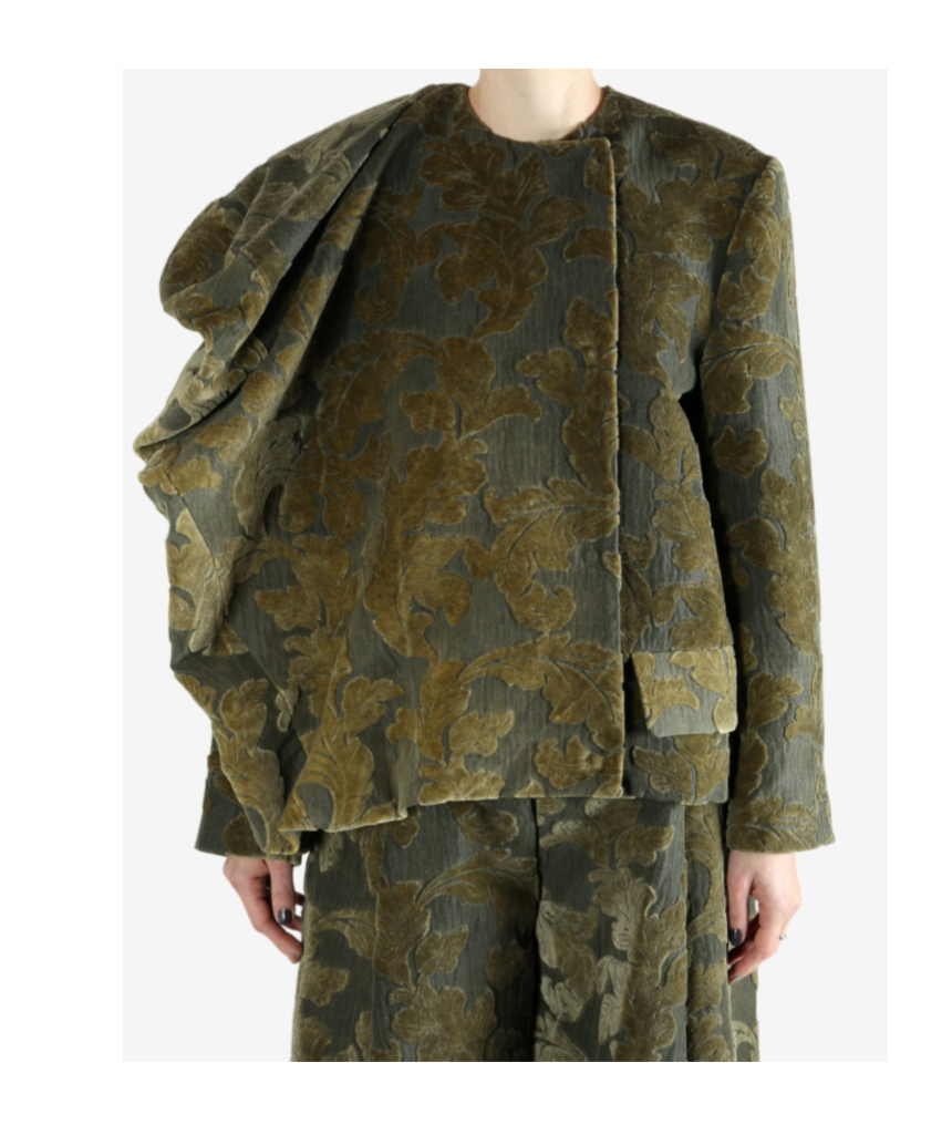 Uma Wang Long-sleeved Casual Jacket In Green