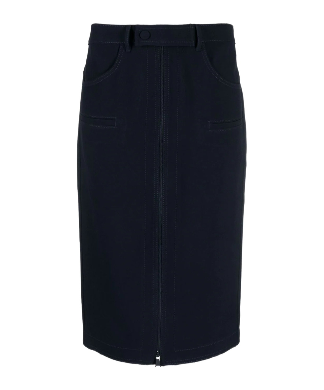 N°21 Mid-rise Zip-up Midi Skirt