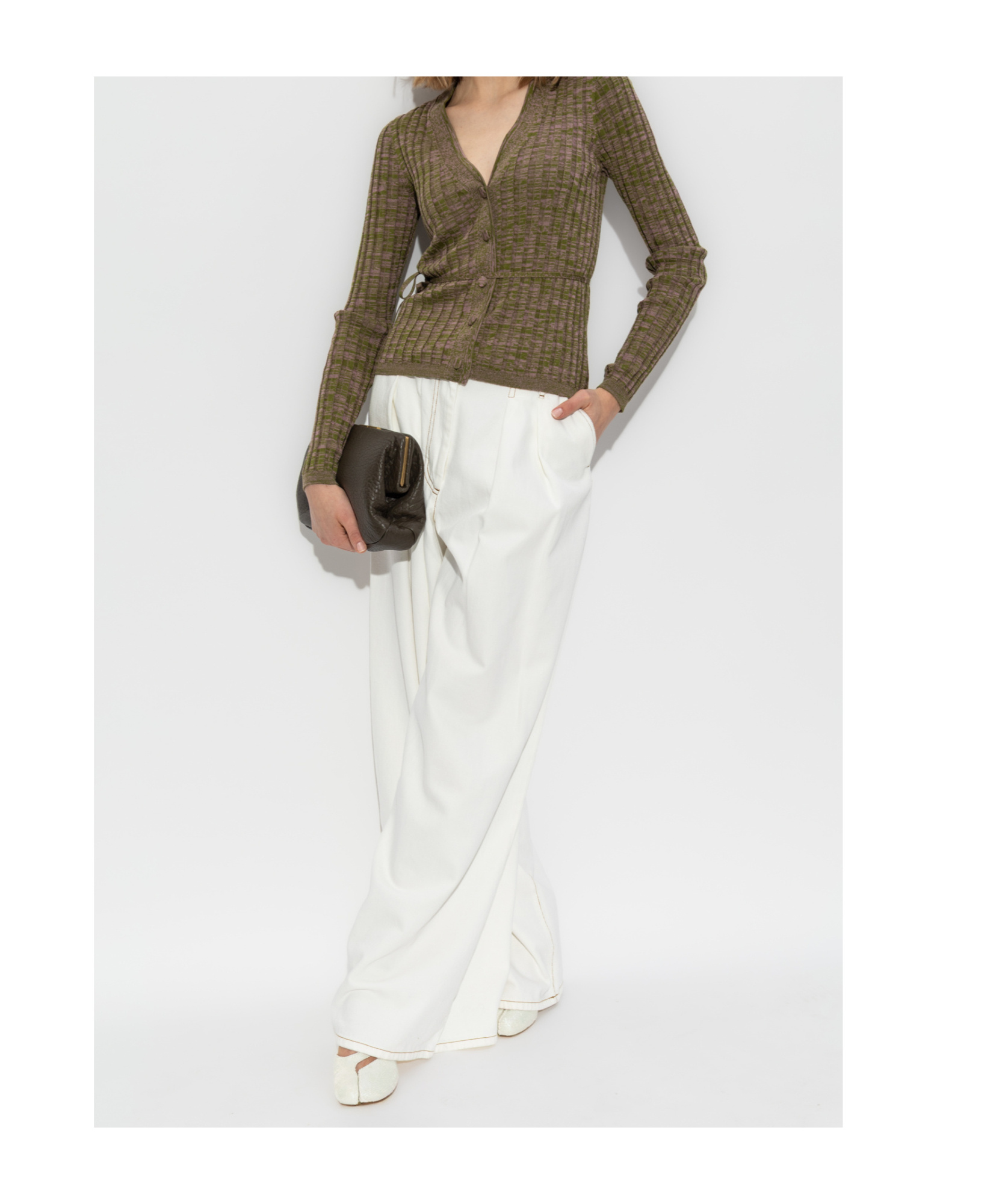 Dries Van Noten Belt-loop Jeans In White