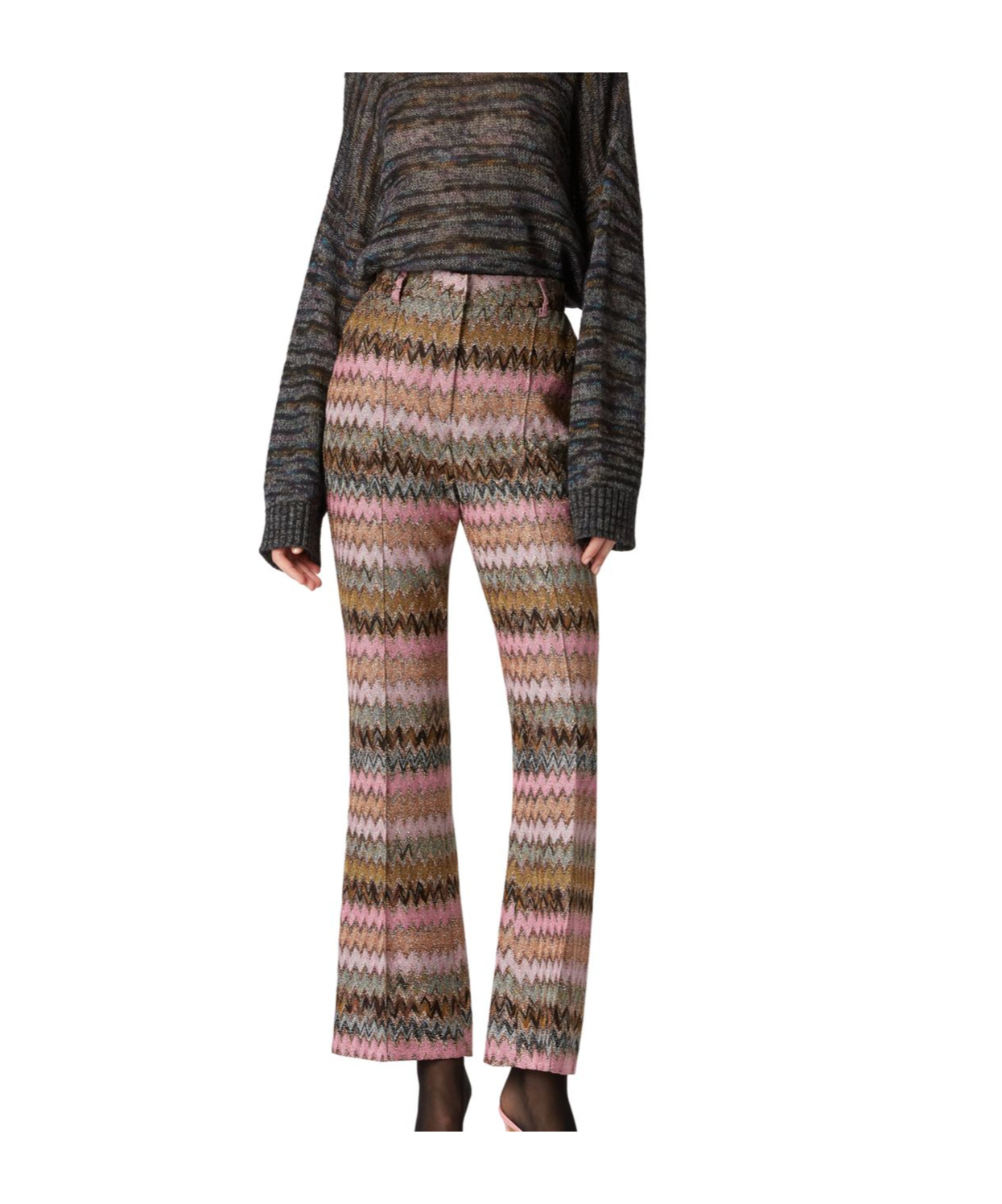 Missoni Trousers With Zig Zag Pattern In Multi-color