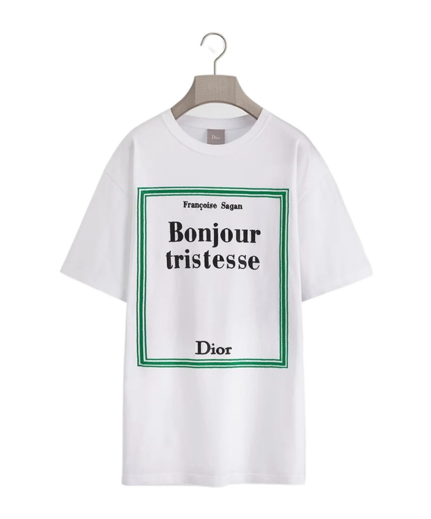 Dior T-shirt With Book Cover Embroidery, Relaxed Fit In White
