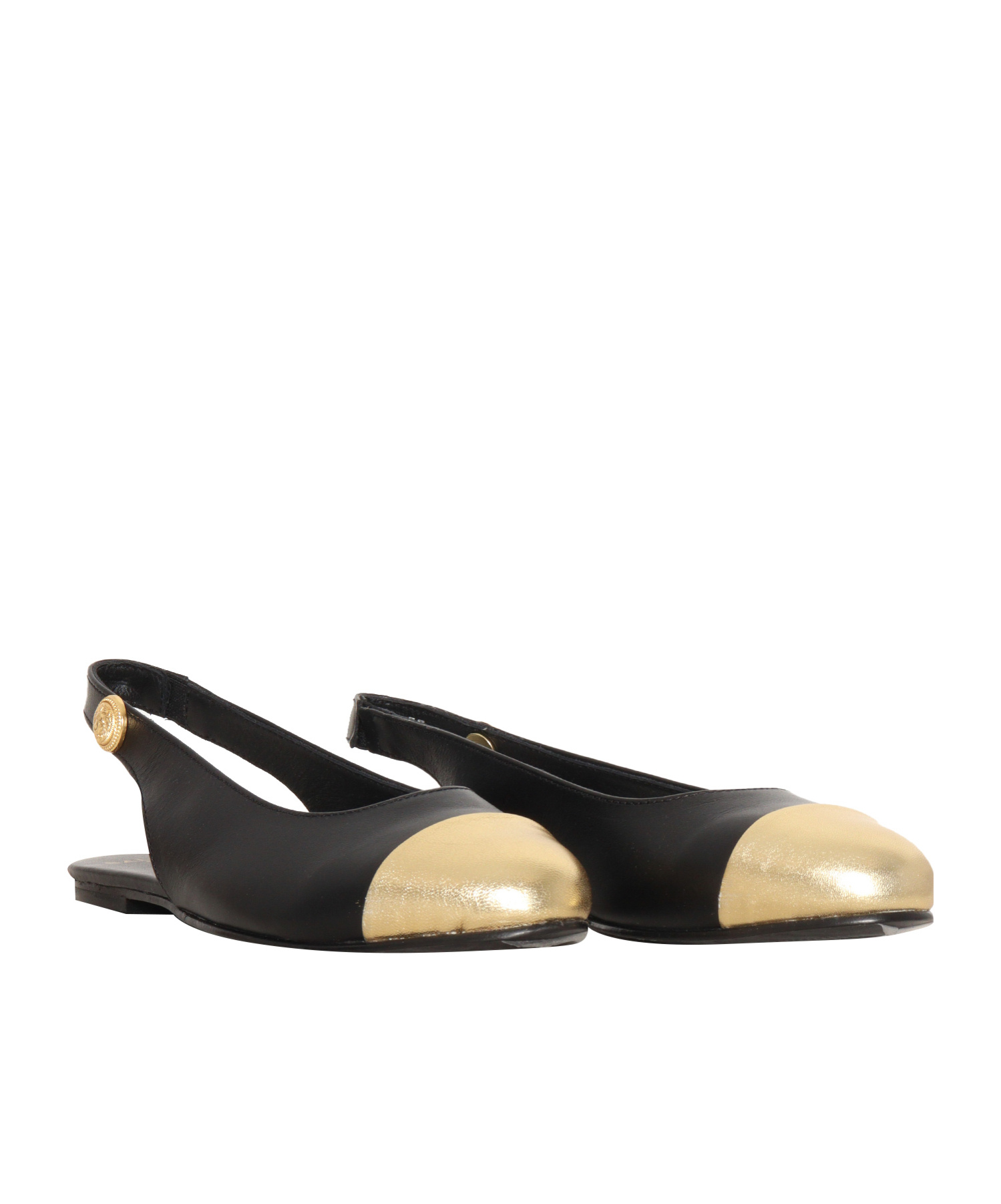 Balmain Round-headed Sandals In Black
