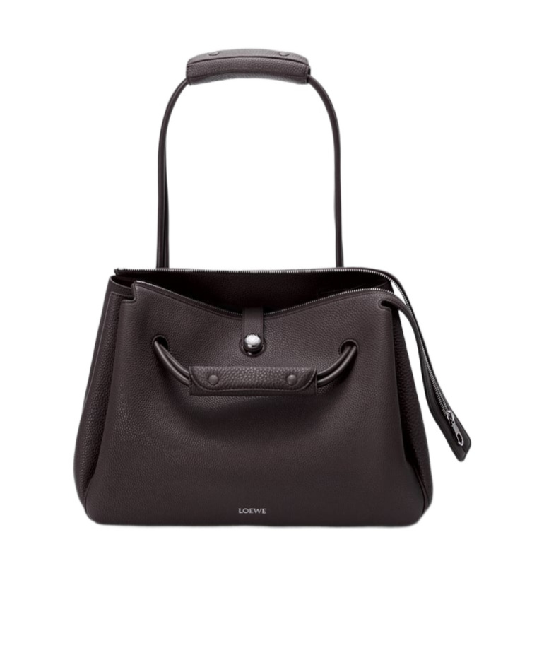 Loewe Large Madrid Bag In Supple Grained Calfskin In Black