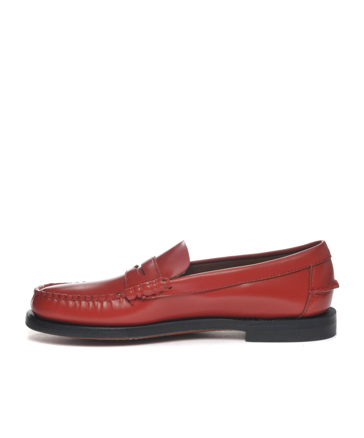Sebago Classic Dan Pigment Leather Loafers In Deep Red