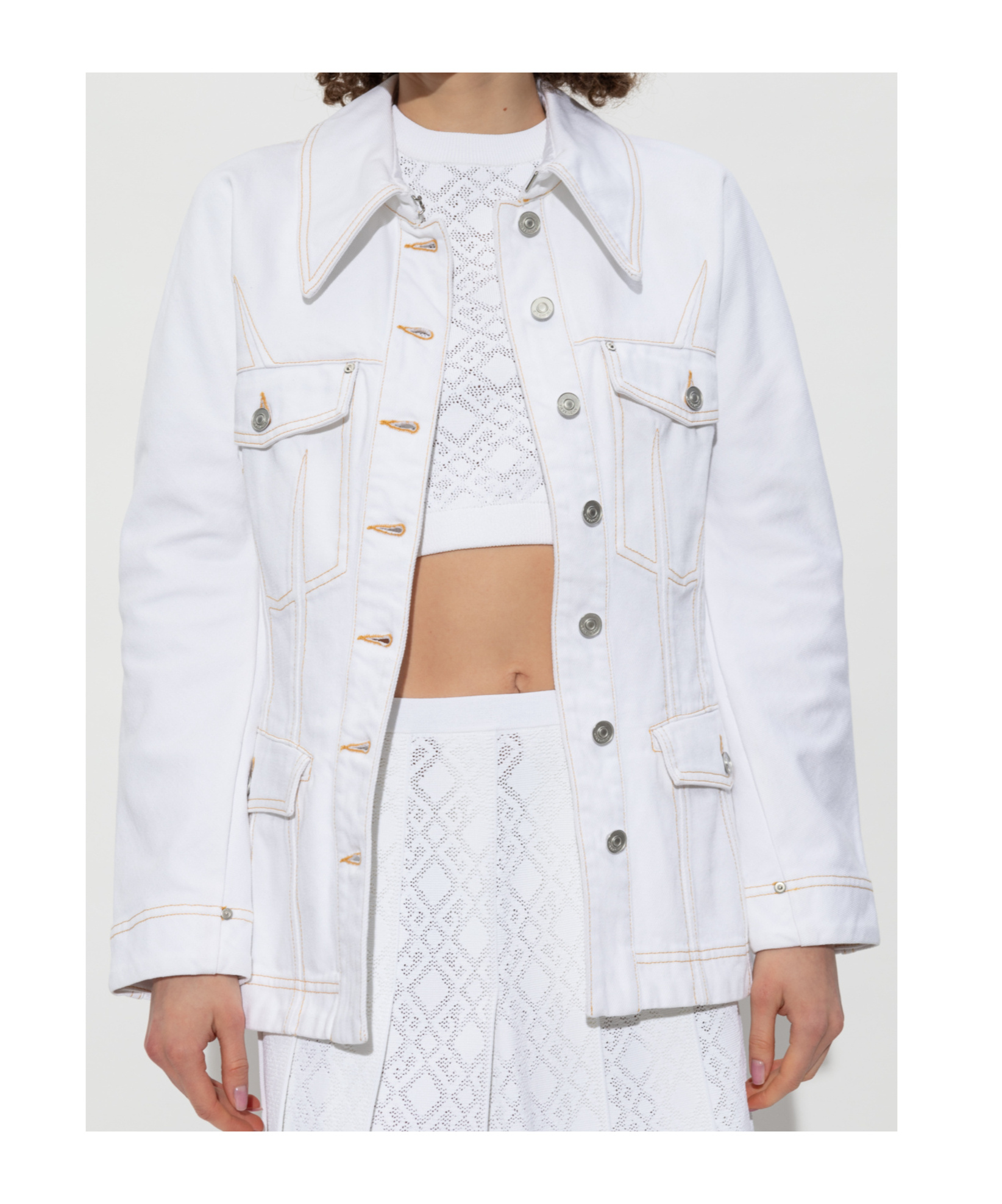 Givenchy Denim Buttoned Jacket In White