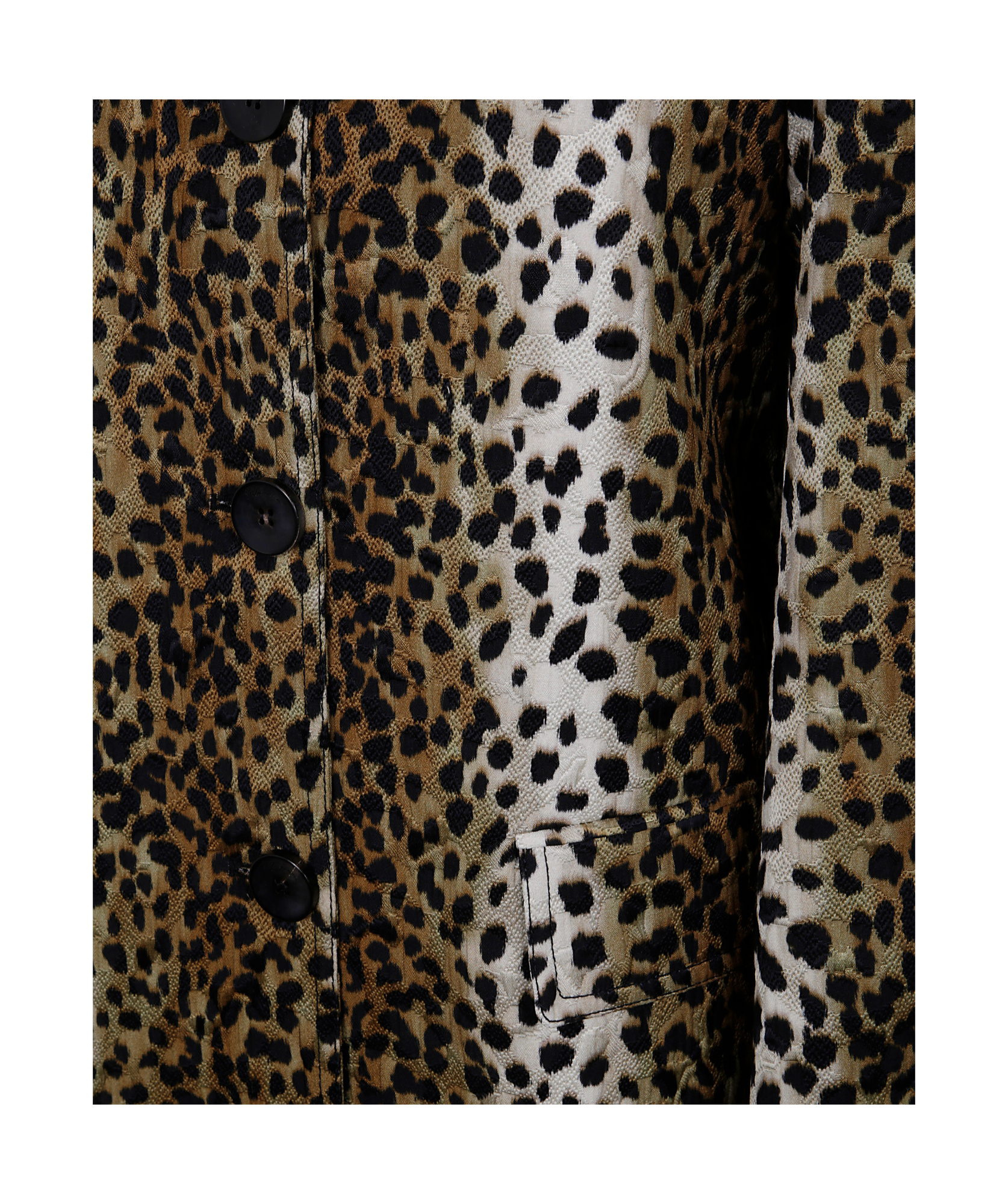 Blumarine Jacquard Prnt Coat In Black
