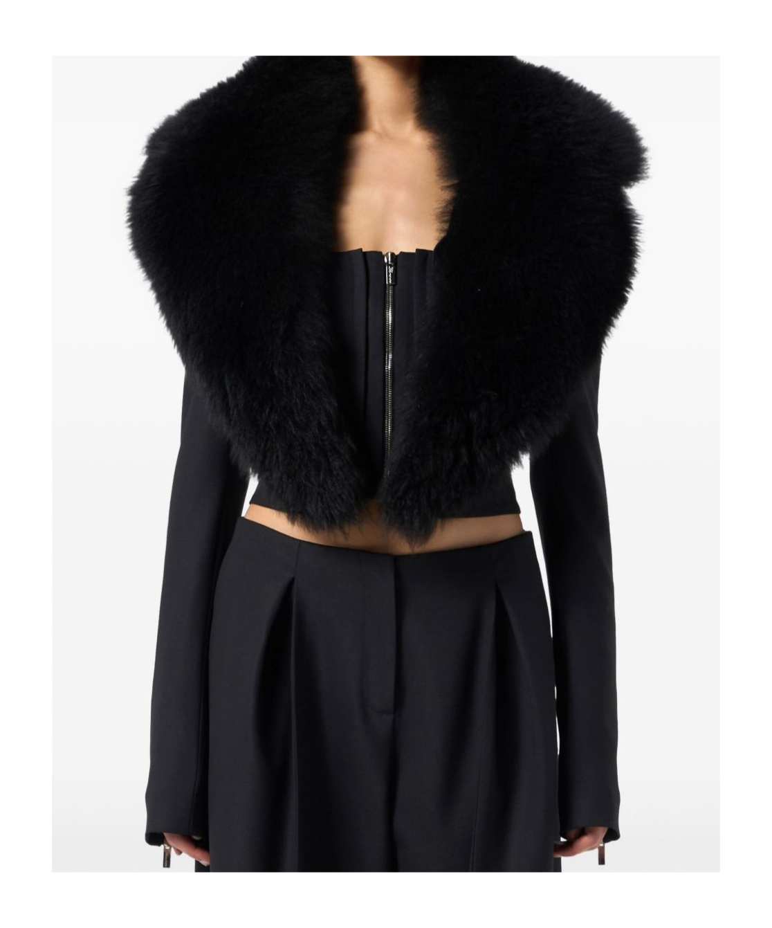 Blumarine Long-sleeved Casual Jacket In Black