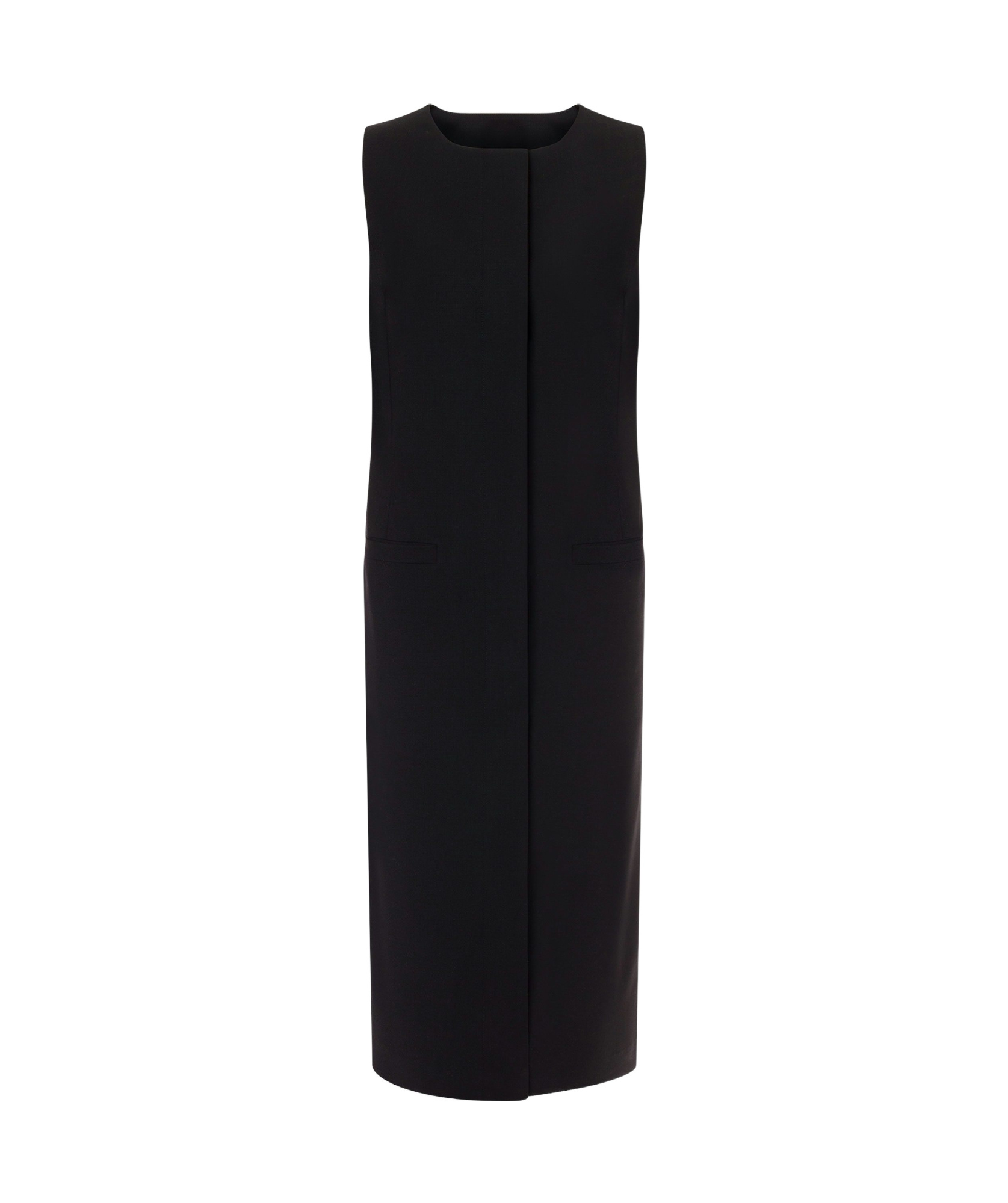 Alberta Ferretti Cut-out Long Gilet In Black