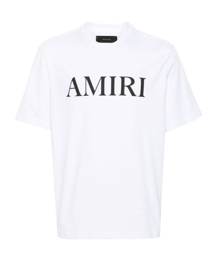Amiri Oversized White T-shirt With Contrasting Logo Print In Cotton Man In White