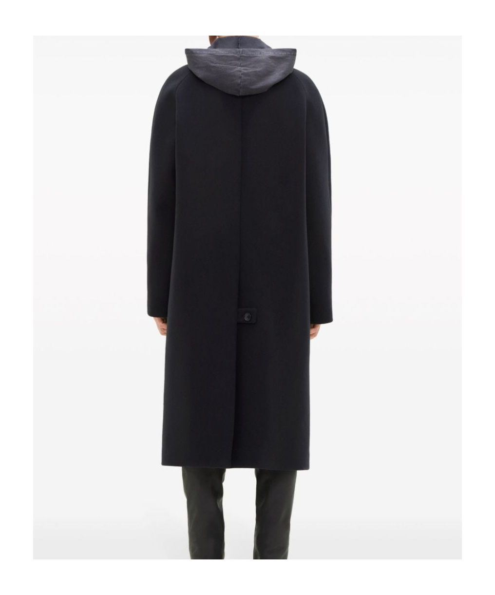 Courrèges Zipped-sleeves Single-breasted Coat In Black