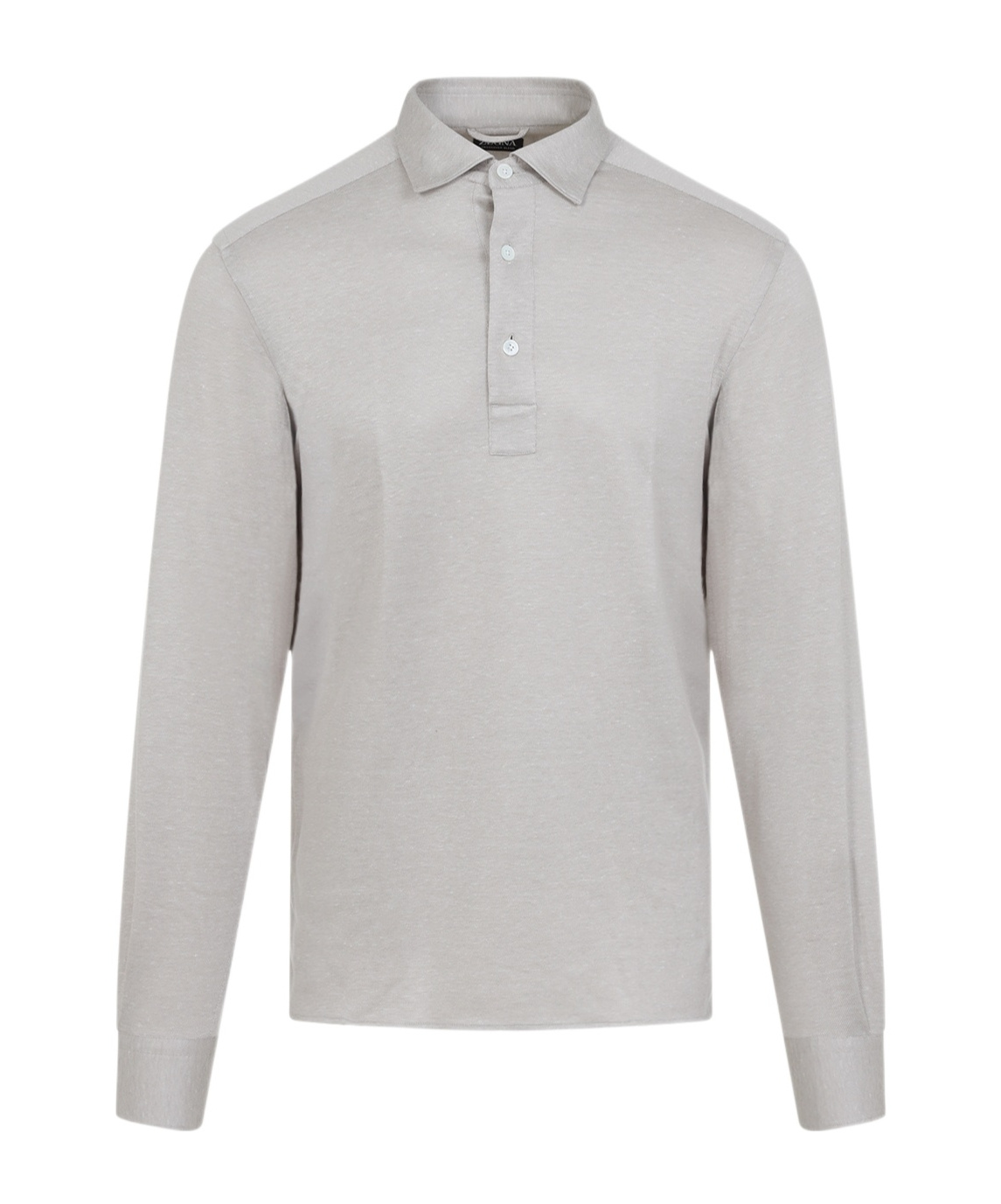 Shop Zegna Silk Polo Shirt In Gray