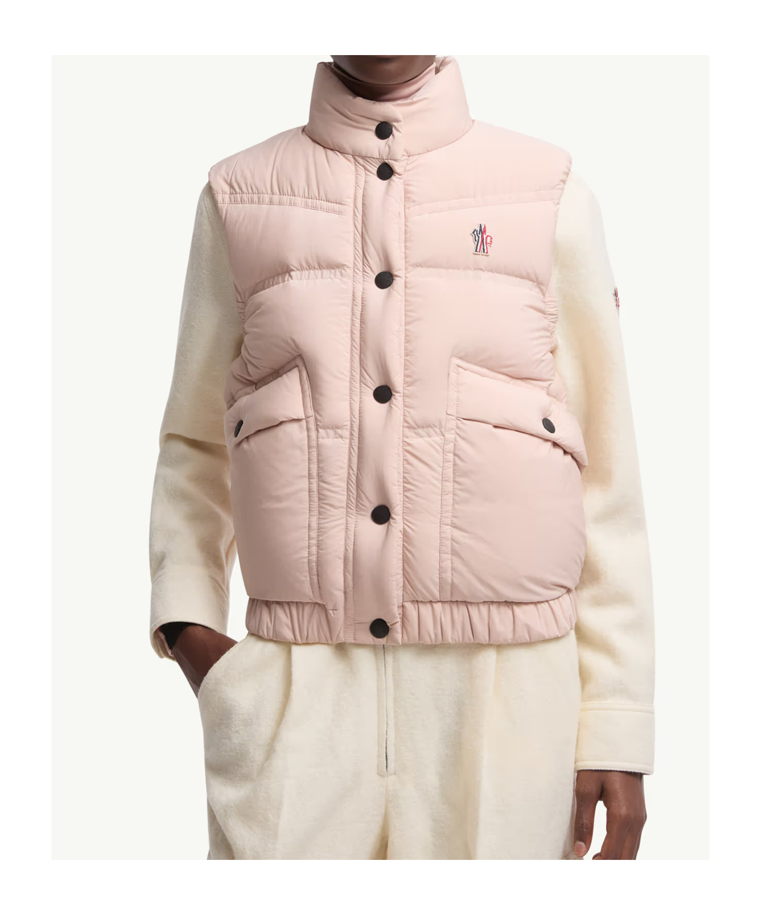 Moncler Baise Down Vest In Pink