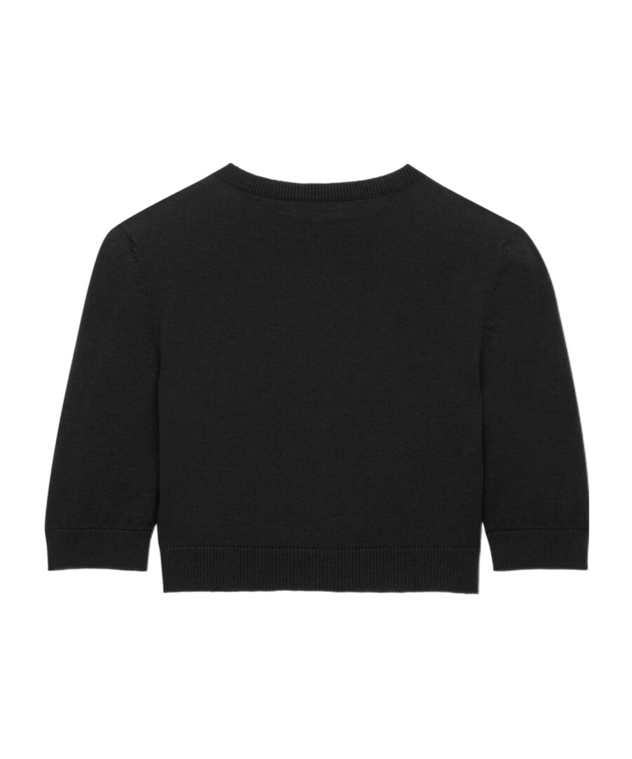 Saint Laurent Round Neck Sweater In Black