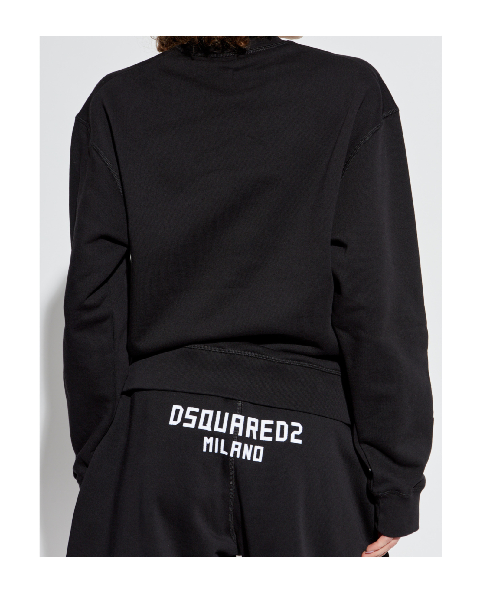 Dsquared2 Black Cotton Sweatshirt In Black