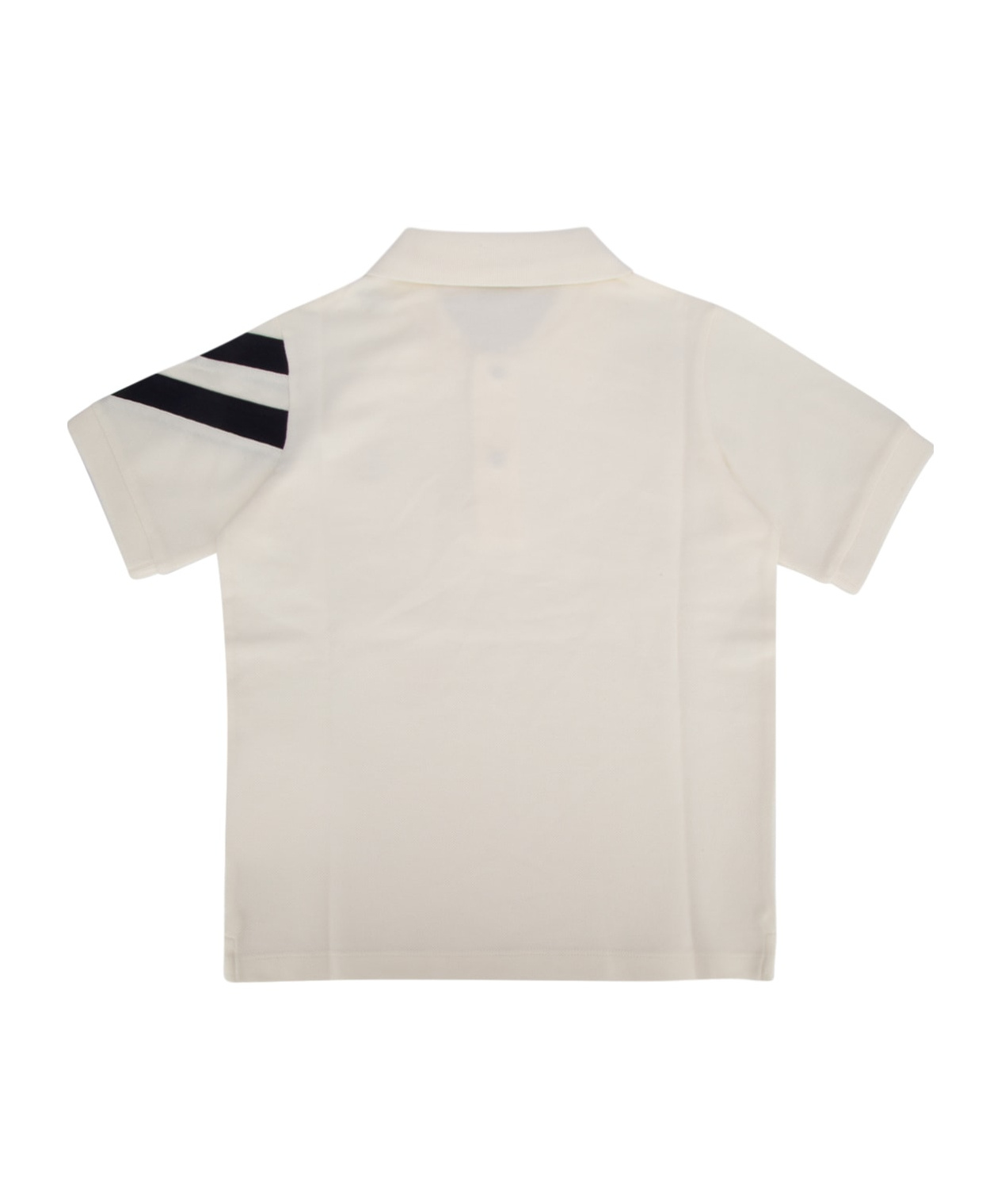 Moncler Enfant Logo-patch Polo Shirt In White