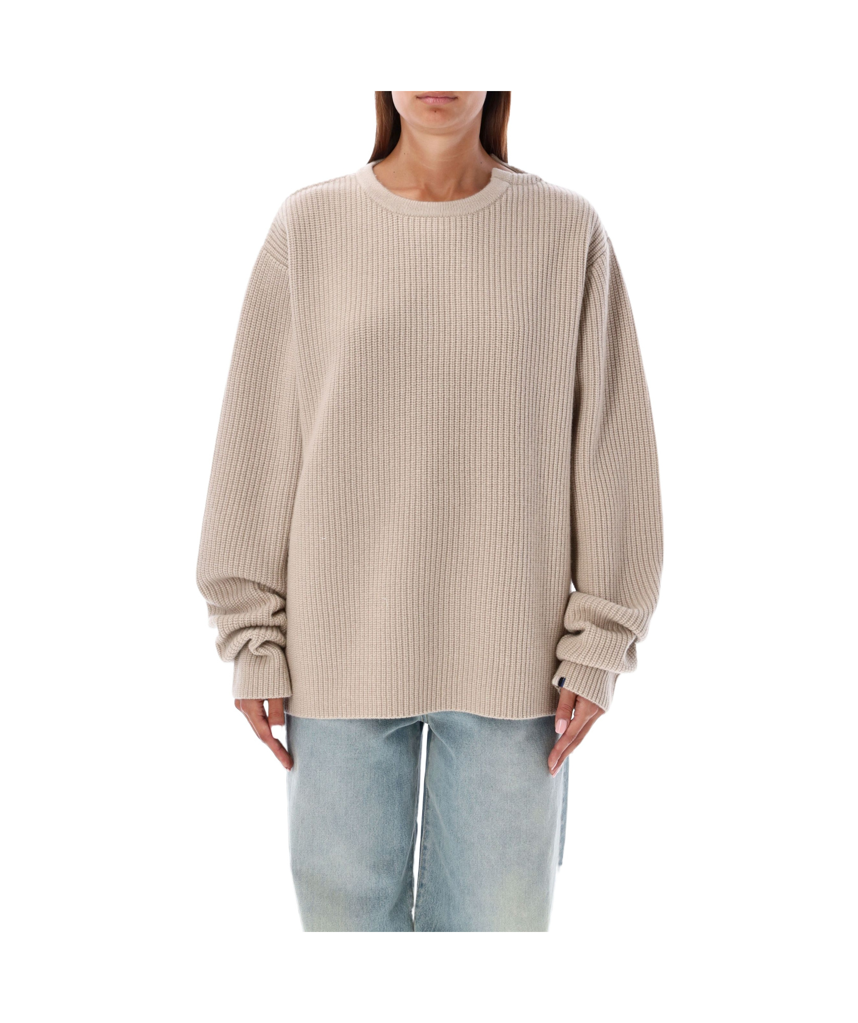 EXTREME CASHMERE ROUND-NECK AND LONG-SLEEVED SWEATER