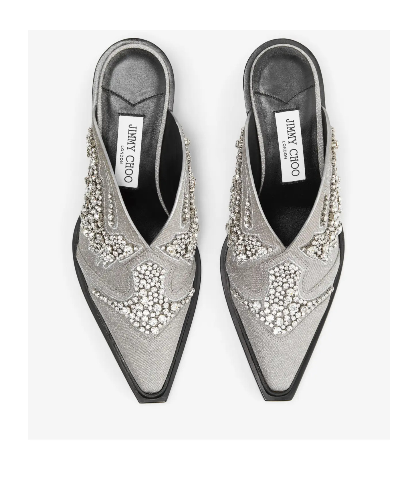 Jimmy Choo Cross-heel Muller Heels In Black