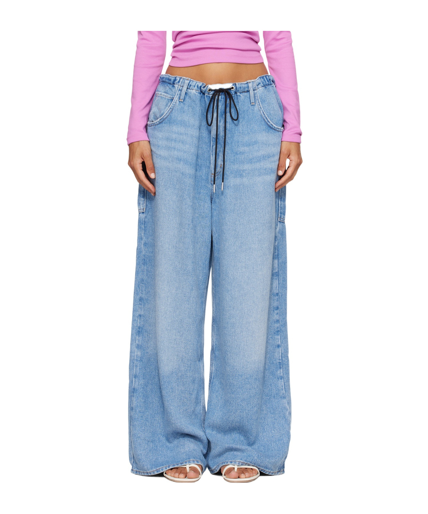 Agolde Belt-loop Jeans In Blue