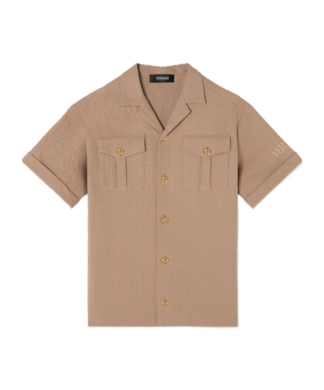 Versace Short-sleeved Shirt In Nude