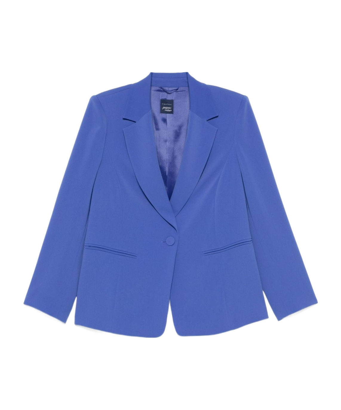 Marina Rinaldi Long-sleeved Denim Coat In Blue