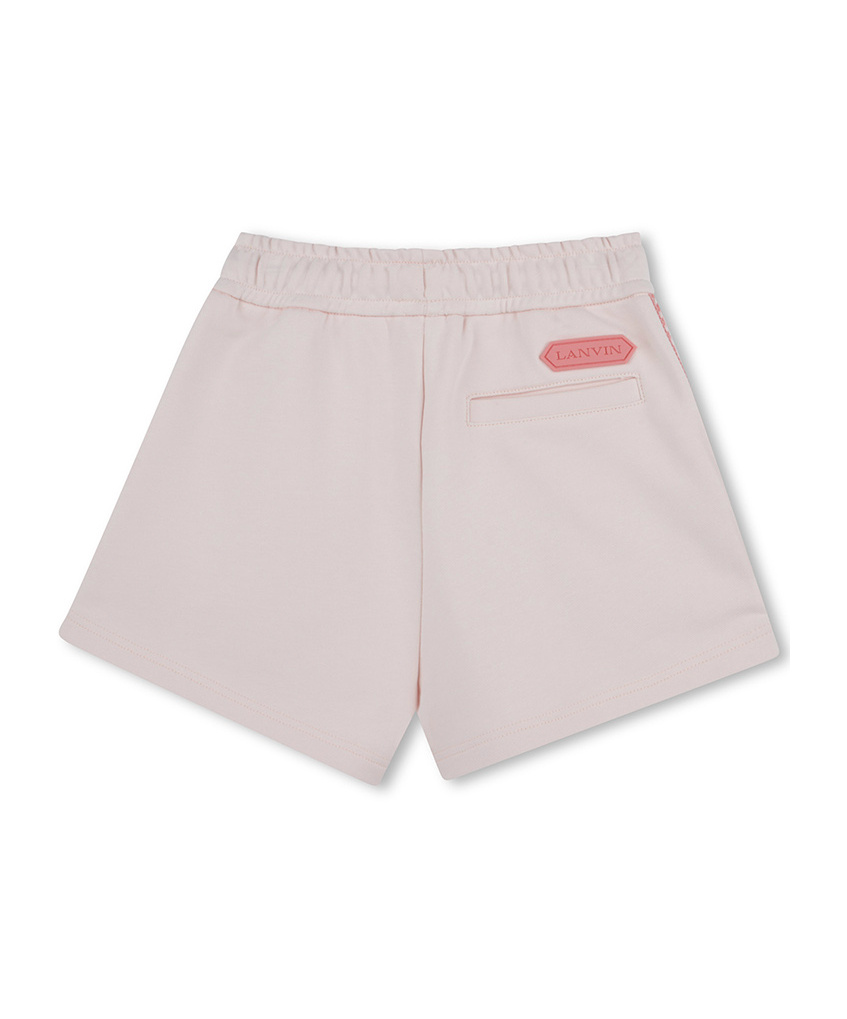 Lanvin Logo-patch Drawstring Shorts In Neutral