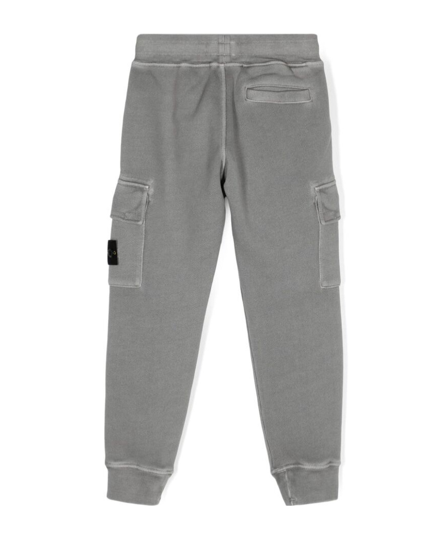 Stone Island Compass-badge Cargo Track Pants In Gray