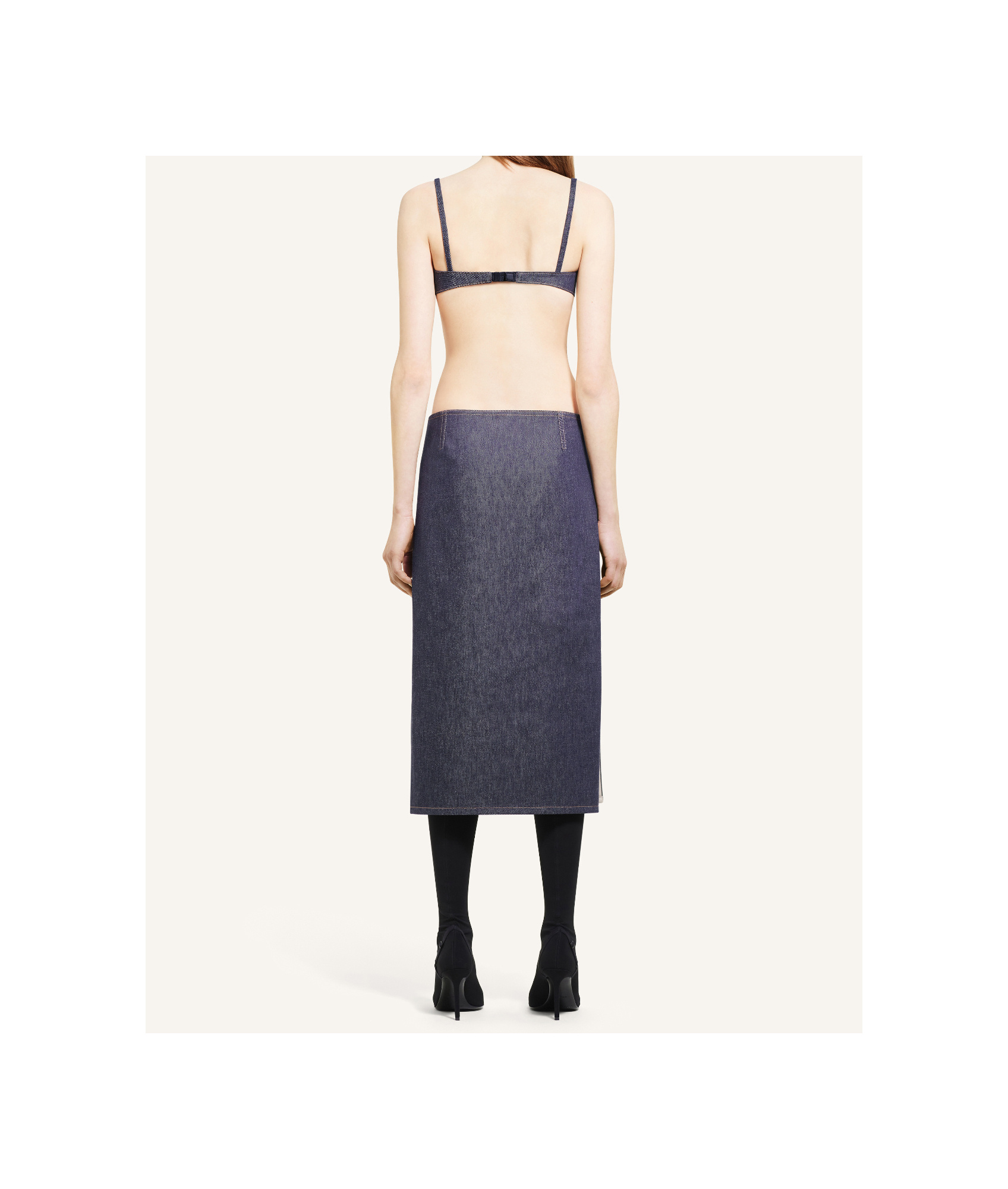 COURRÈGES STRAIGHT DENIM SKIRT 