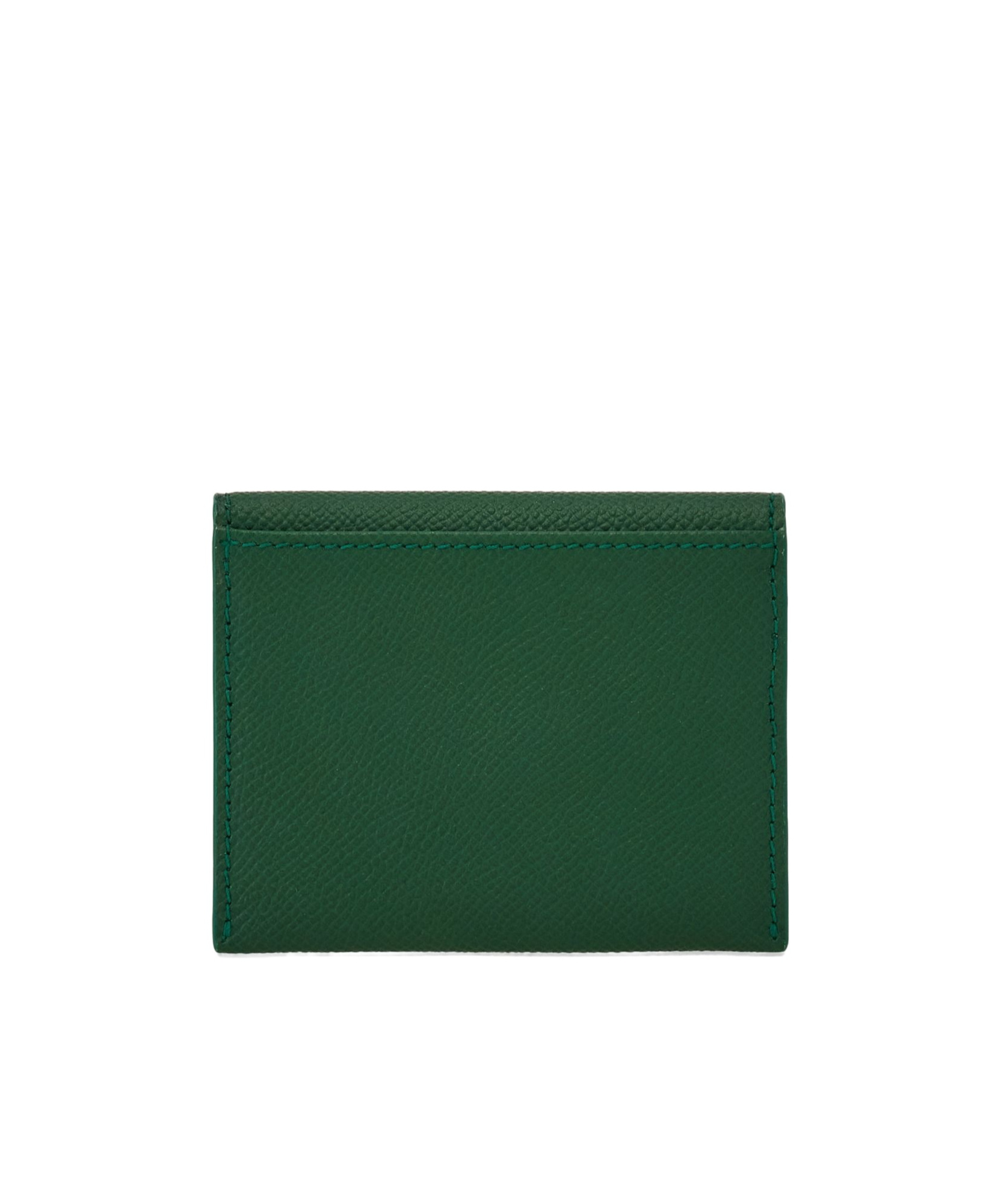 Ferragamo Gancini Tri-fold Wallet In Green