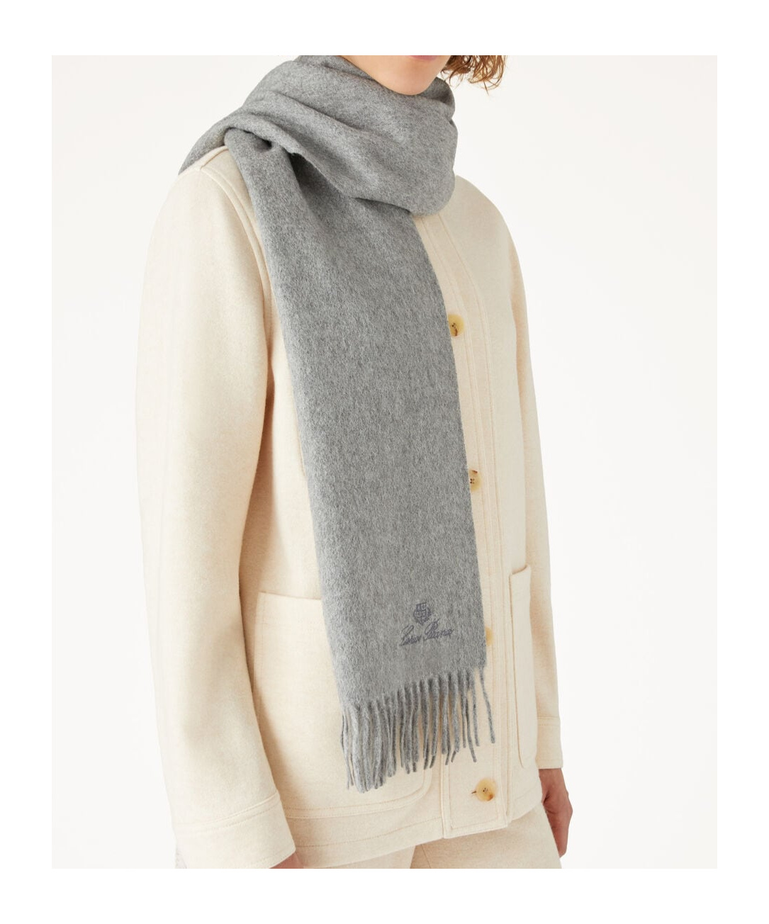 Loro Piana Extra Grande Scarf In Flannel Color Mixing