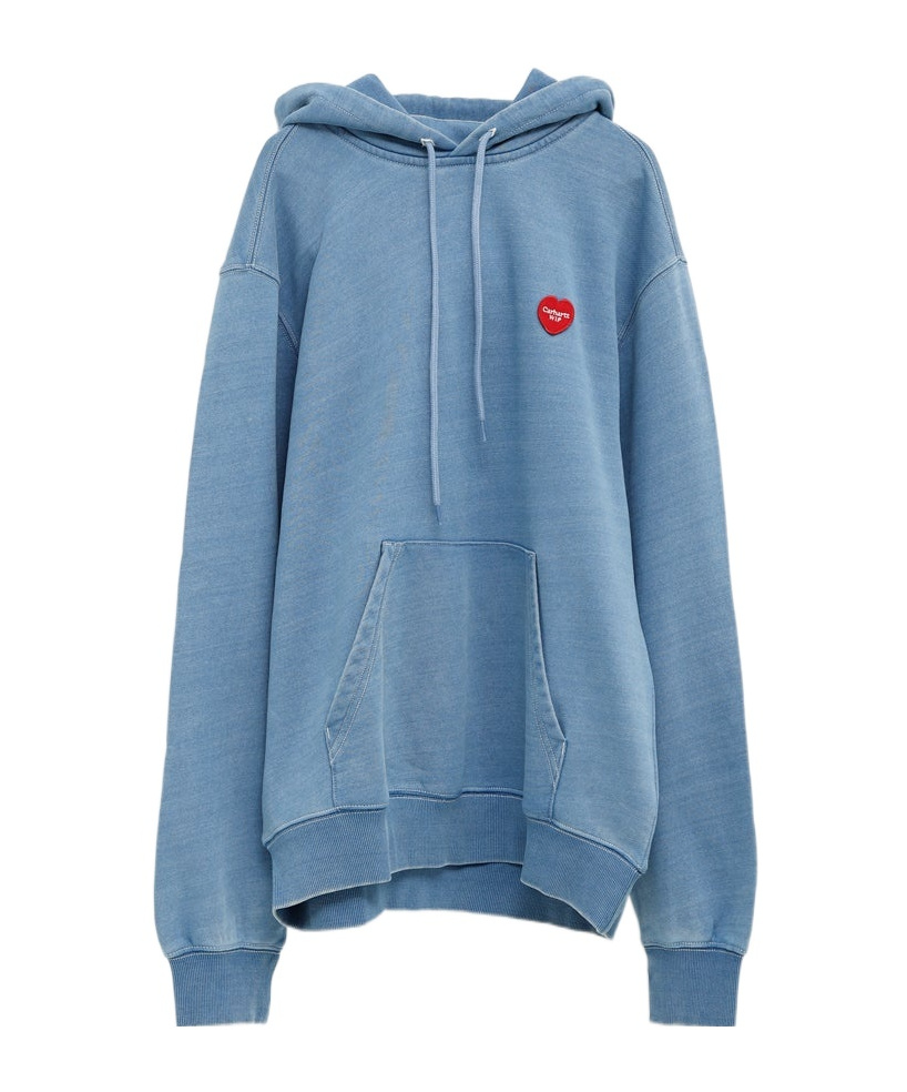 Carhartt Hooded Ingo Sweater Kangaroo Pockets In Blue