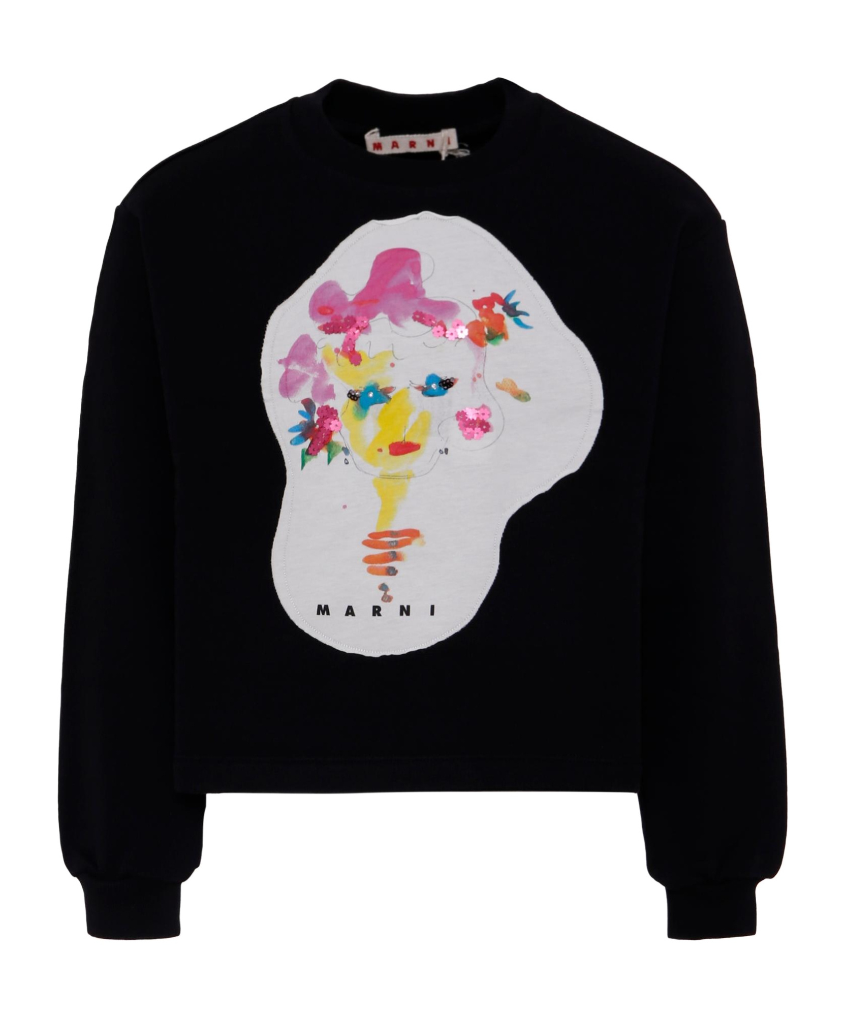 Marni Cotton Sweatshirt In Black