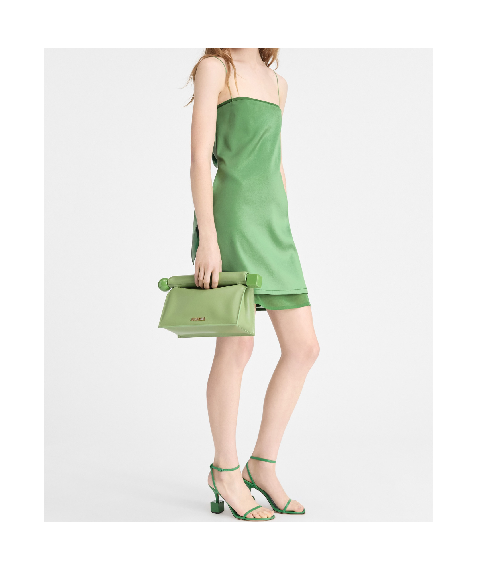Jacquemus Green La Casa 'la Robe Elica' Minidress In Green