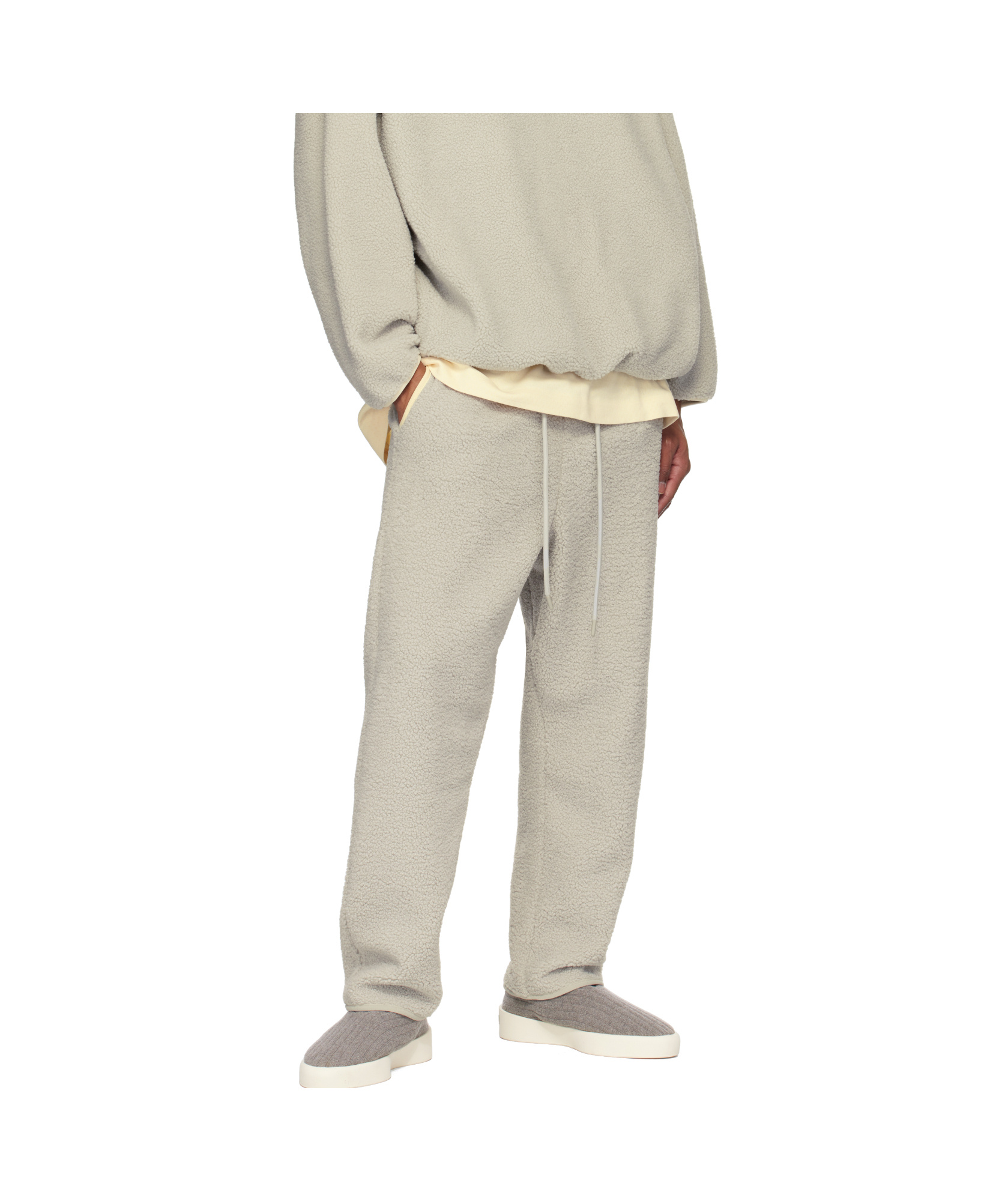 Shop Fear Of God Fleece Hike Sweatpants In Nude