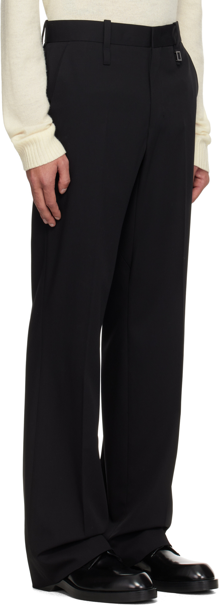 Wooyoungmi Belt Loops Slacks In Black