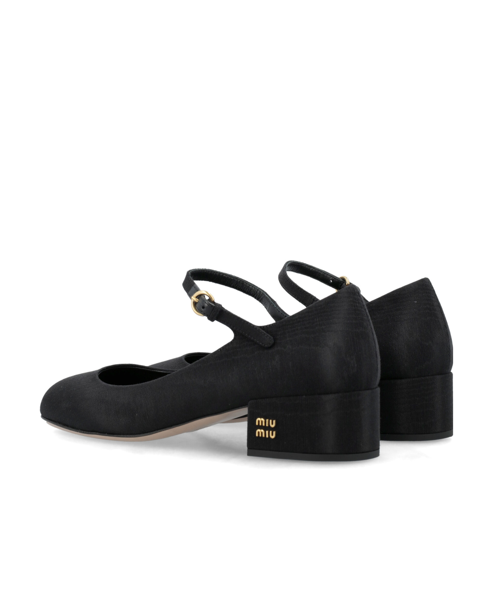 Miu Miu Logo High Heels In Black
