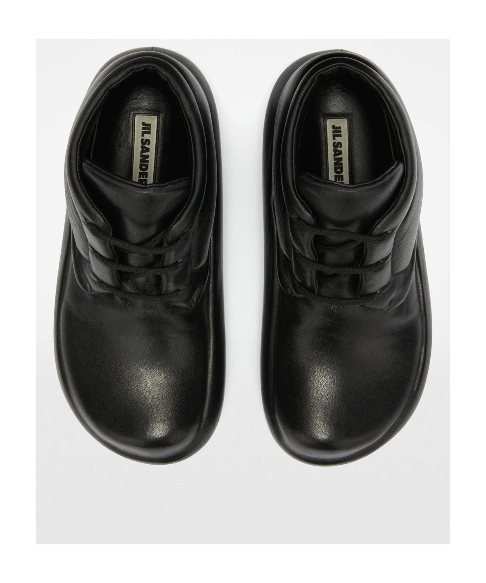 Jil Sander Chunky-sole Leather Ankle Boots In Black