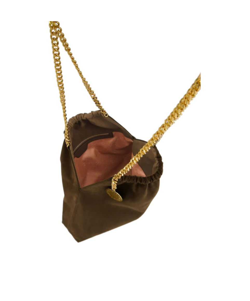 Stella Mccartney Medium Falabella Chain Drawstring Shoulder Bag In Green