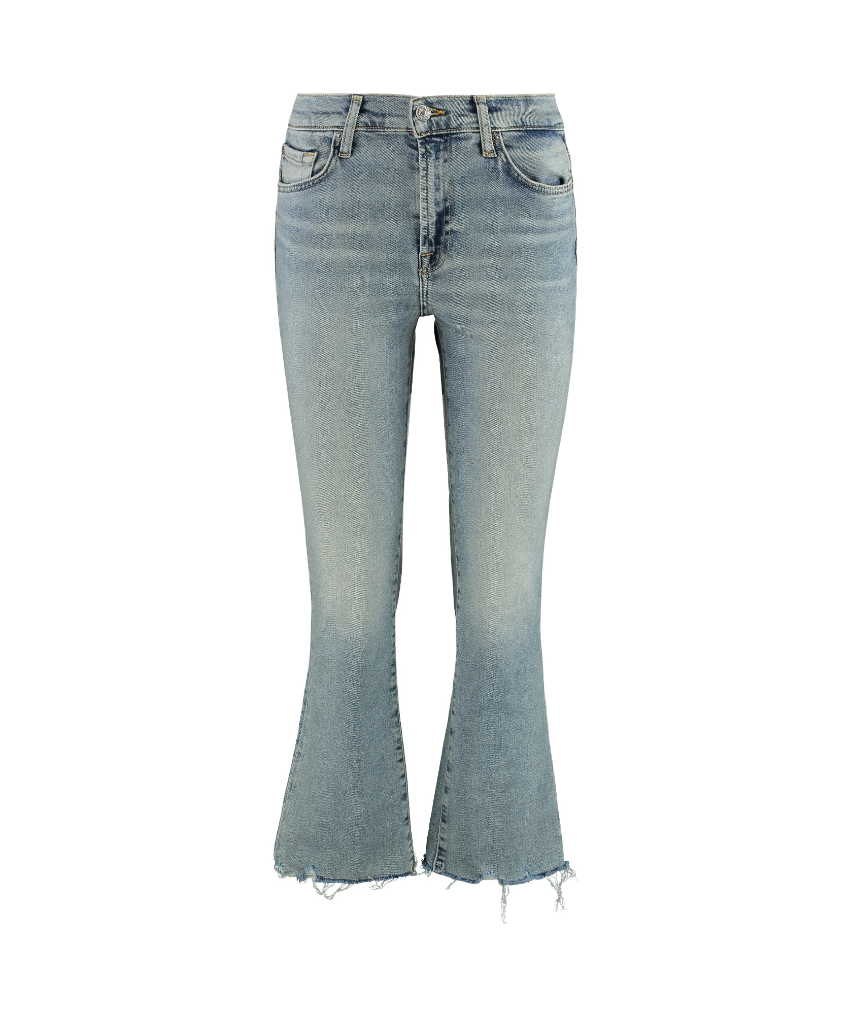 7 For All Mankind Daisy Ankle Jeans In Gray