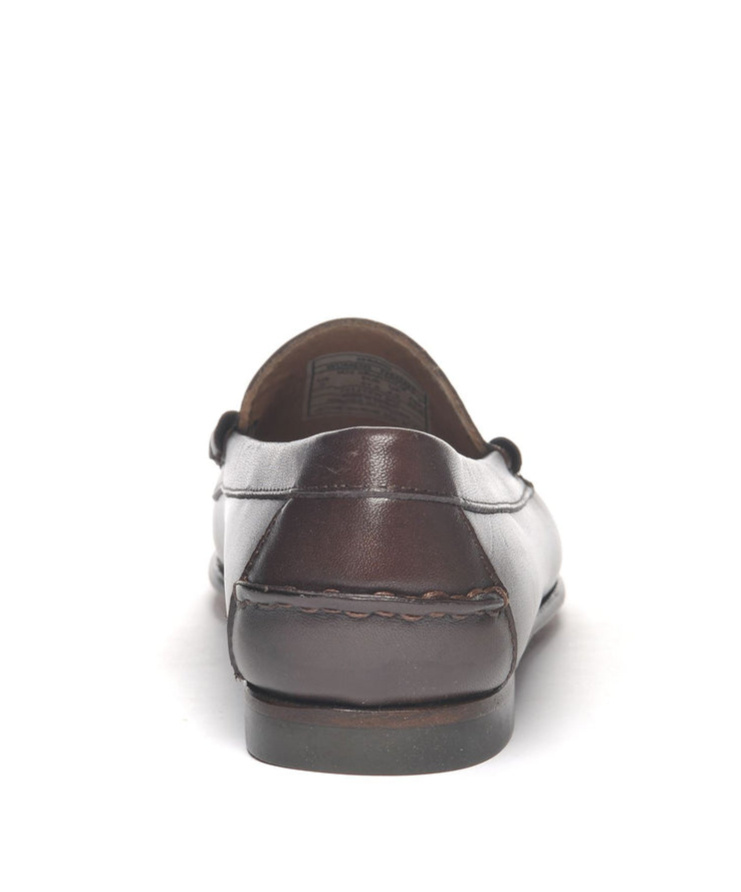 Sebago Leather Moc Stitching Penny Slot Loafers In Brown
