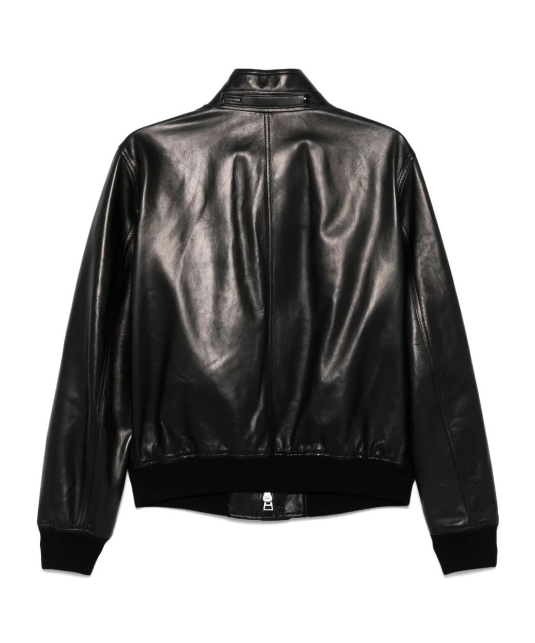 Tom Ford Lambskin Leather Jacket With Minimalistic Design In Black