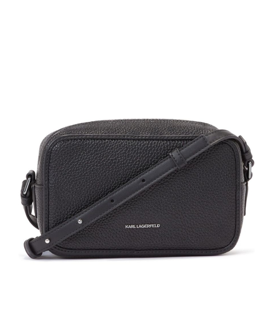 Karl Lagerfeld K/skuare Grainy Camera Bag In Black