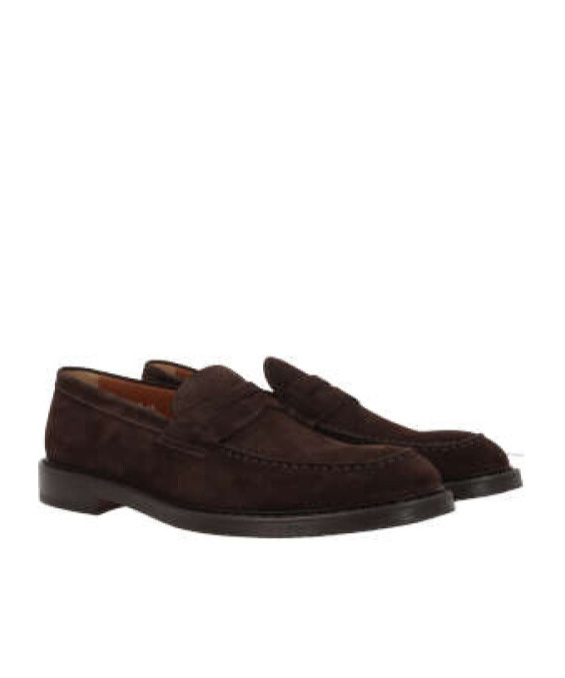 Doucal's Penny Loafer Shoes In Black