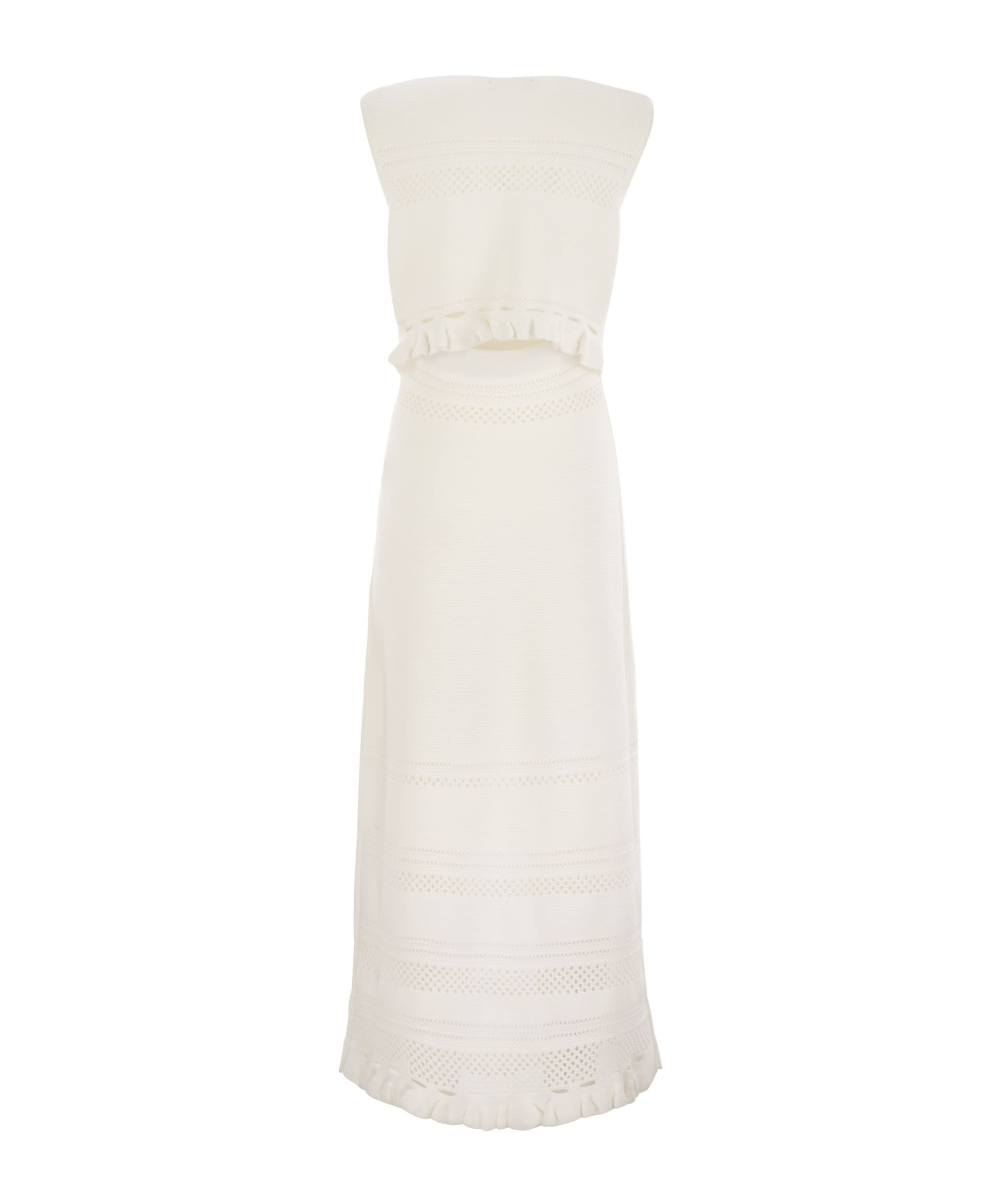 Fabiana Filippi Light Cotton Sleeveless Dress In Gold