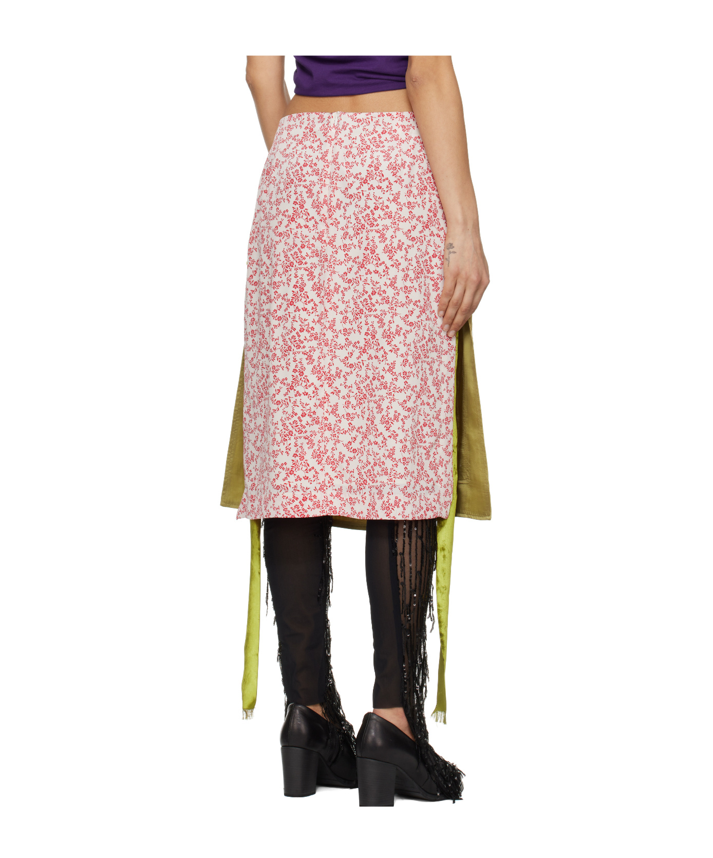 Edward Cuming Scratch The Itch Flappy Skirt In Green