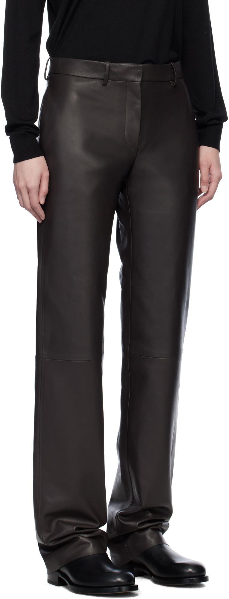 The Row Waistband Loop Casual Pants In Black