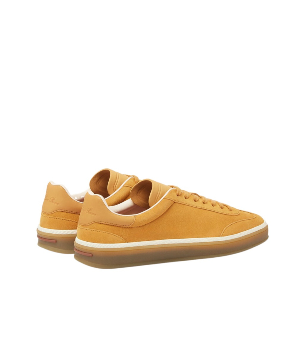 Loro Piana Round Head Low-cut Casual Shoes In Saffron Tea