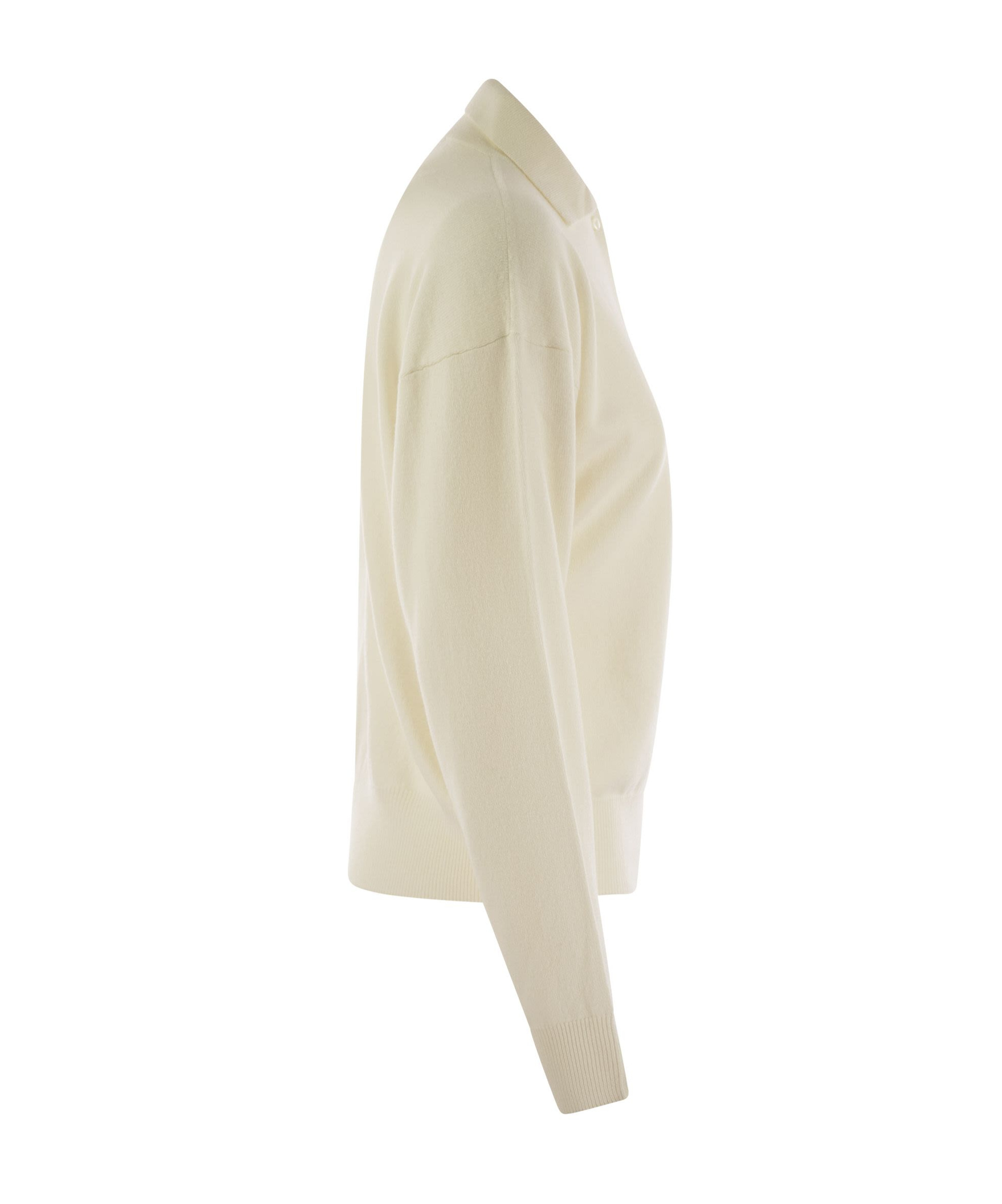 Shop Peserico Chain-link Detailed Drop Shoulder Jumper In Nude