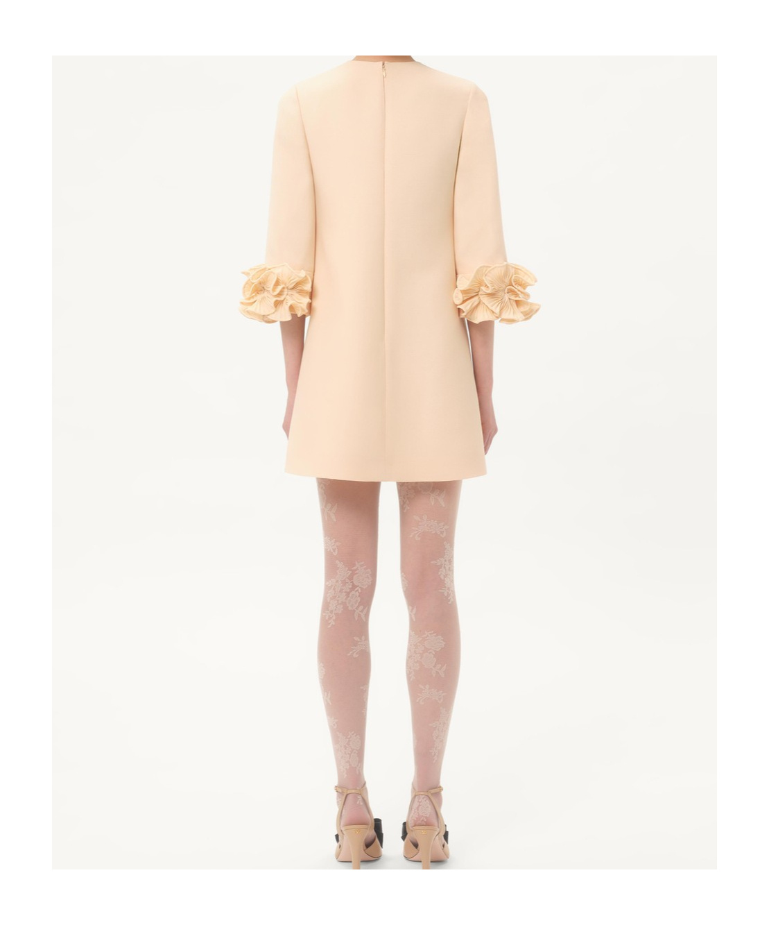 Valentino Garavani Solid Crepe Couture Minidress In Nude